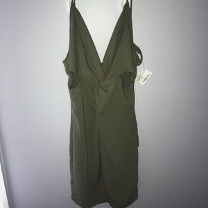 army green mini dress